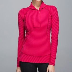 Lululemon Think Fast Pullover in Deepest Cranberry